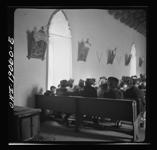 Untitled photo, possibly related to: Questa, Taos County, New Mexico. Mass
