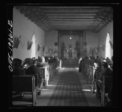 Untitled photo, possibly related to: Questa, Taos County, New Mexico. Mass