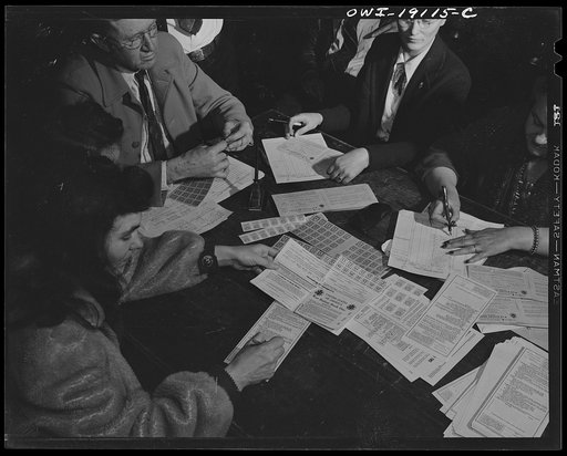 Taos, New Mexico. Signing up for sugar and food rationing