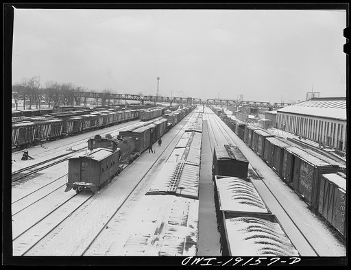 Argentine, Kansas. General view of the Atchison, Topeka and Santa Fe Railroad yard