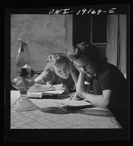 Moreno Valley, Colfax County, New Mexico. Homework on the Mutz ranch