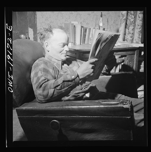 Moreno Valley, Colfax County, New Mexico. George Mutz home on his ranch after a day in the saddle