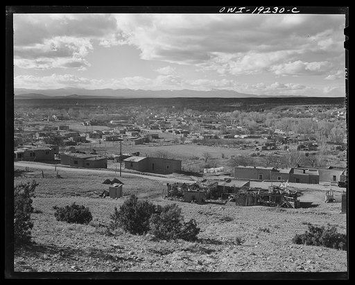 Santa Fe, New Mexico. Looking west over the city