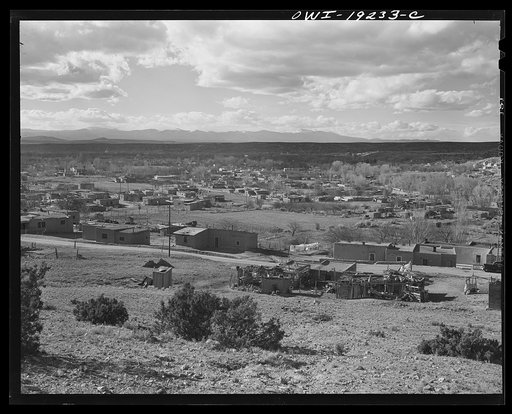 Santa Fe, New Mexico. Looking west over the city