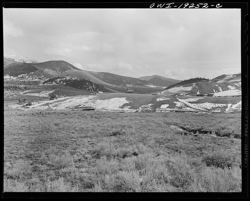 Moreno Valley, Colfax County, New Mexico. Elizabethtown, all that is left of the gold camp town that once housed thousands of miners in the seventies and eighties