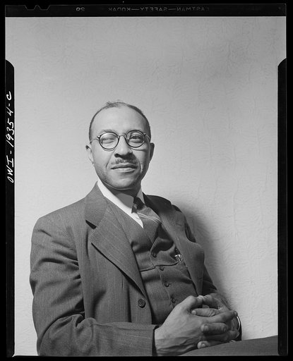 Untitled photo, possibly related to: Portrait of Dr. Charles Johnson, sociologist at Fisk University, Nashville, Tennessee