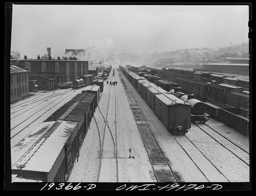 Kansas City, Kansas. A railroad yard