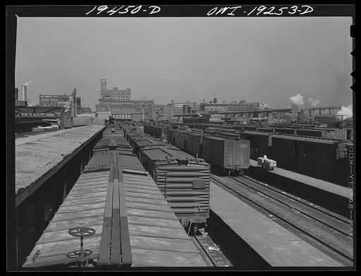 Loading platform at a freight depot