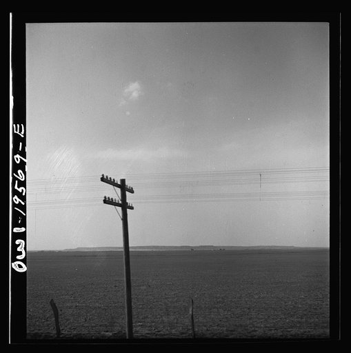 Untitled photo, possibly related to: Alva (vicinity), Oklahoma. Farm landscape along the Atchison, Topeka and Santa Fe Railroad between Wellington, Kansas and Waynoka, Oklahoma