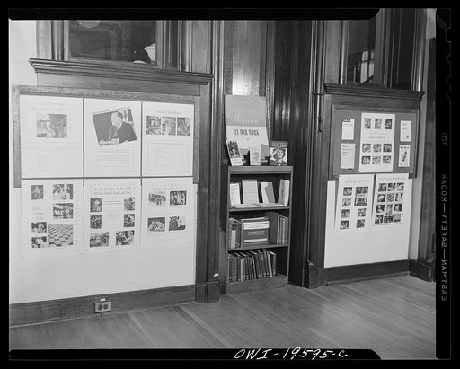Untitled photo, possibly related to: Washington, D.C. Exhibition, Women in war work, held at the public library