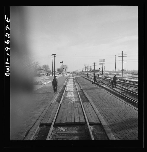 Untitled photo, possibly related to: Baring, Missouri. Going through the town on the Atchison, Topeka, and Santa Fe Railroad between Fort Madison, Iowa and Marceline, Missouri