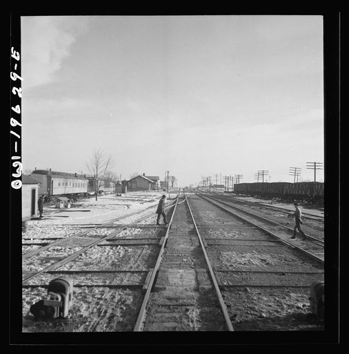 Untitled photo, possibly related to: Baring, Missouri. Going through the town on the Atchison, Topeka, and Santa Fe Railroad between Fort Madison, Iowa and Marceline, Missouri