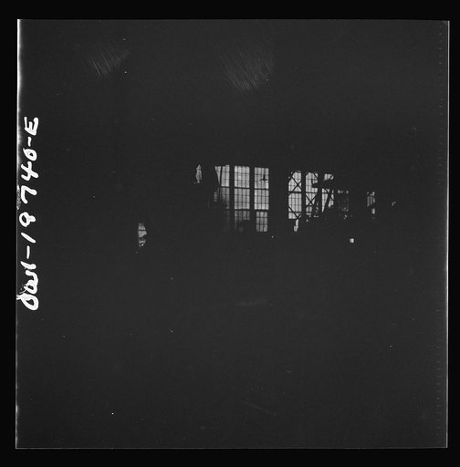 Untitled photo, possibly related to: Topeka, Kansas. A general view of the blacksmith shop of the Atchison, Topeka, and Santa Fe Railroad