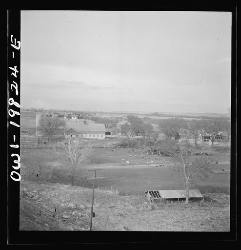 Untitled photo, possibly related to: An Atchison, Topeka, and Santa Fe passenger train between Emporia and Wellington, Kansas passing through the Flint Hills district of Kansas. This is a famous stock feeding area