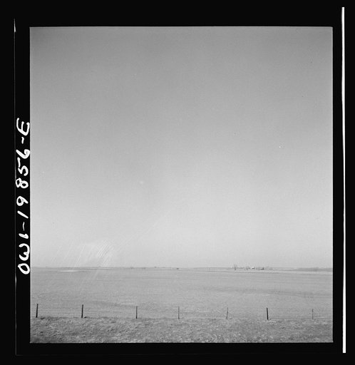 Untitled photo, possibly related to: Argonis, Kansas. Crossing wheat fields along the Atchison, Topeka and Santa Fe Railroad between Wellington, Kansas and Waynoka, Oklahoma