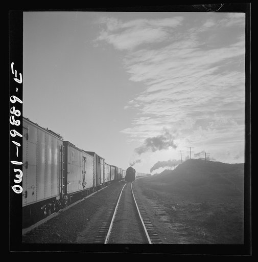 Untitled photo, possibly related to: Curtis, Oklahoma. Helper engine leaving the train on Atchison, Topeka, and Santa Fe Railroad