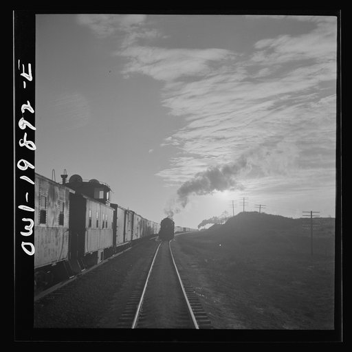 Untitled photo, possibly related to: Curtis, Oklahoma. Helper engine leaving the train on Atchison, Topeka, and Santa Fe Railroad