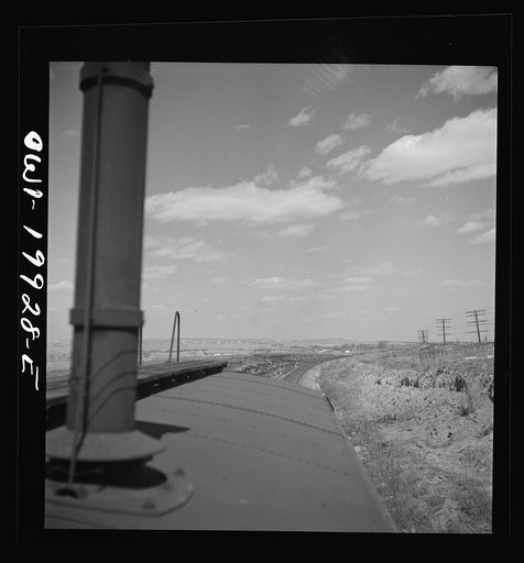 Canadian, Texas. Pulling out of the Atchison, Topeka and Santa Fe Railroad yard