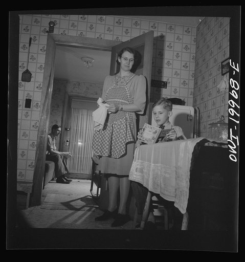 Washington, D.C. The Campbell family at home after church