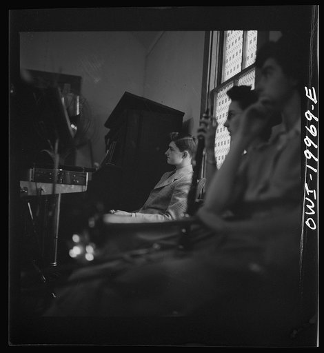 Washington, D.C. Members of the church orchestra listening to the sermon at the First Wesleyan Methodist Church