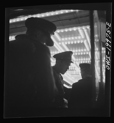 Washington, D.C. Soldier in front of the Capitol Theatre
