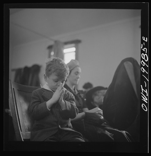 Washington, D.C. Member of the congregation during the sermon at the First Wesleyan Methodist Church