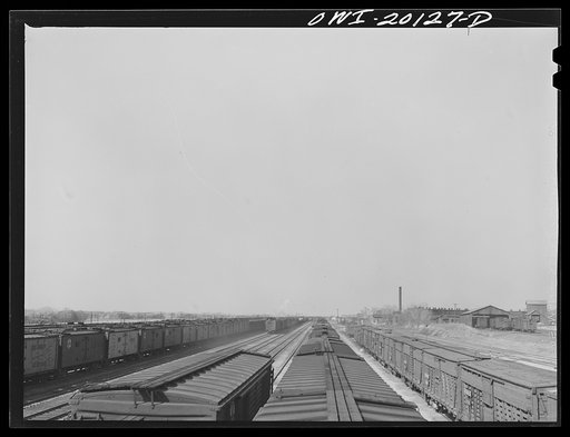 Untitled photo, possibly related to: General view of the city and an Atchison, Topeka and Santa Fe Railroad yard