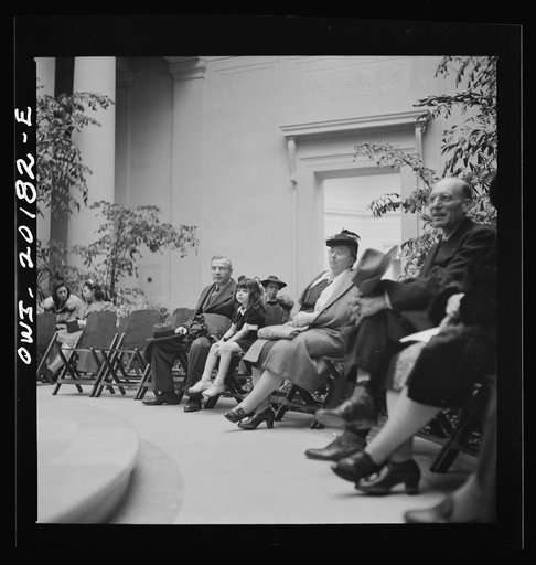 Untitled photo, possibly related to: Washington, D.C. Listening to a concert at the National Gallery of Art