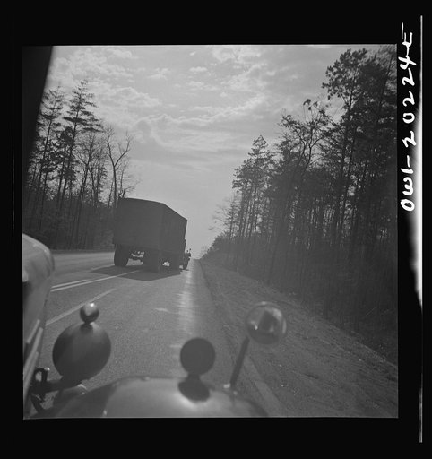 Trucks on U.S. Highway 29 near Charlottesville, Virginia