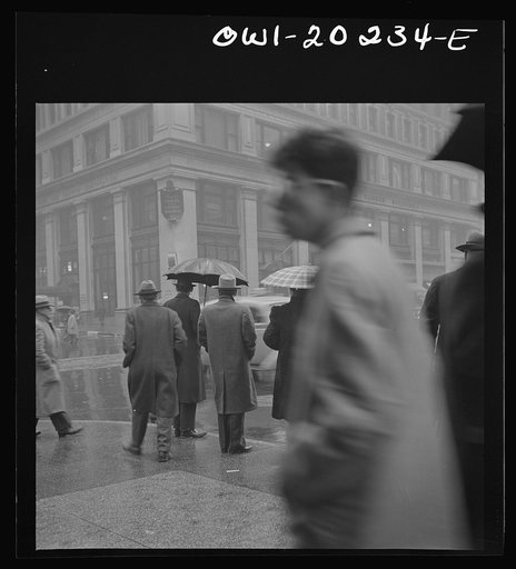 Untitled photo, possibly related to: New York, New York. Forty-second Street and Fifth Avenue on a rainy day