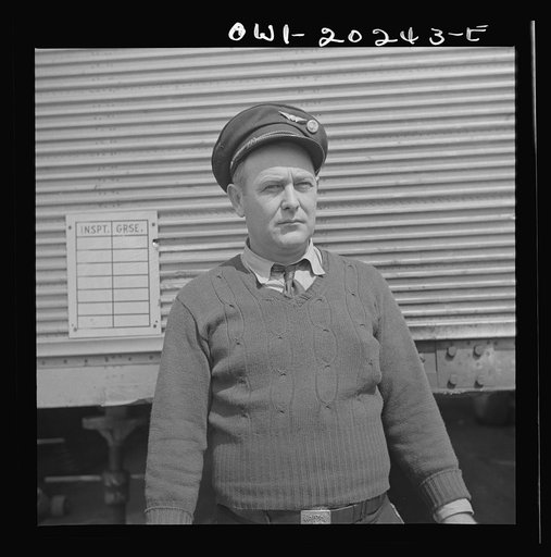 Untitled photo, possibly related to: Baltimore, Maryland. A truck driver at the Associated Transport terminal