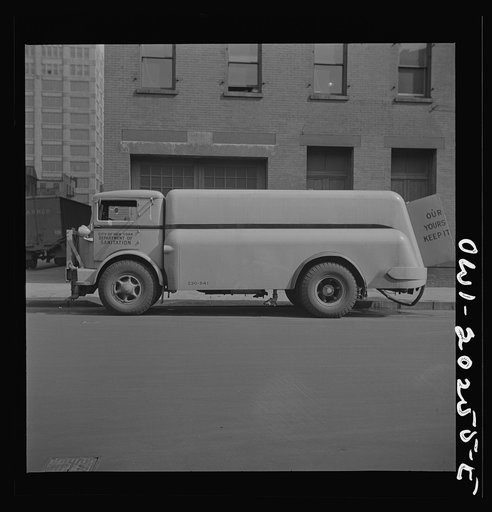 New York, New York. A Department of Sanitation truck