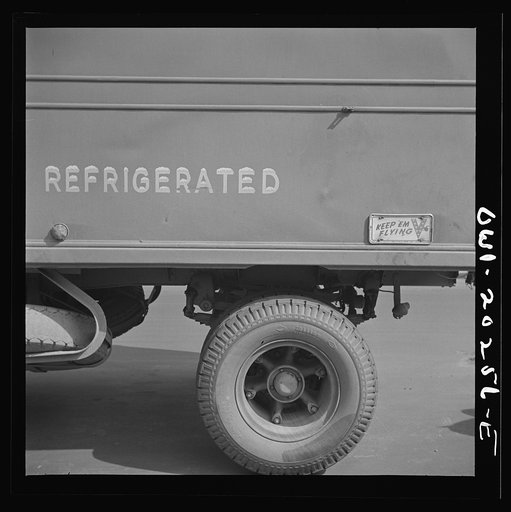 New York, New York. A refrigerated truck