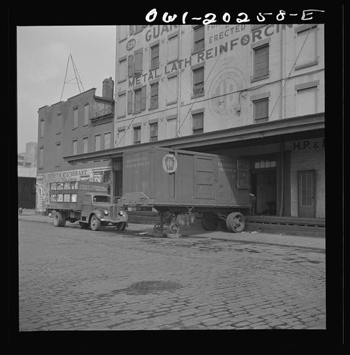 New York, New York. A Pennsylvania railroad truck trailer which can also be carried by rail
