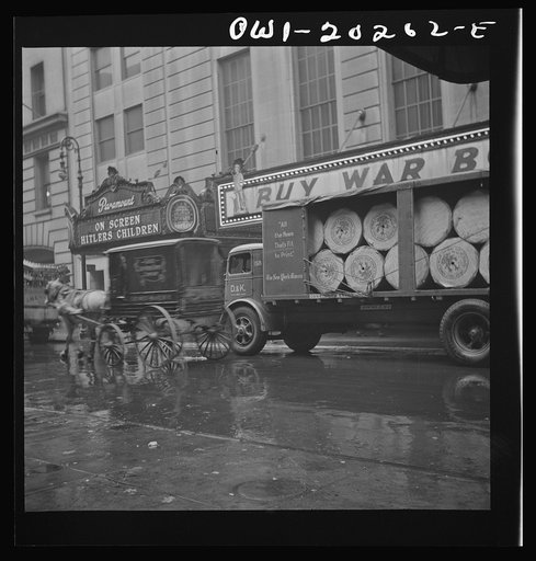 Untitled photo, possibly related to: New York, New York. A truckload of newsprint for the New York Times