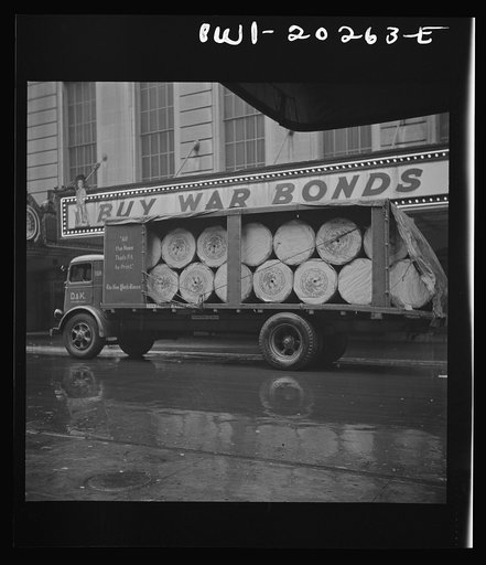 New York, New York. A truckload of newsprint for the New York Times