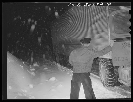 Untitled photo, possibly related to: Truck crossing the Blue Ridge Mountains in Tennessee during a snow storm