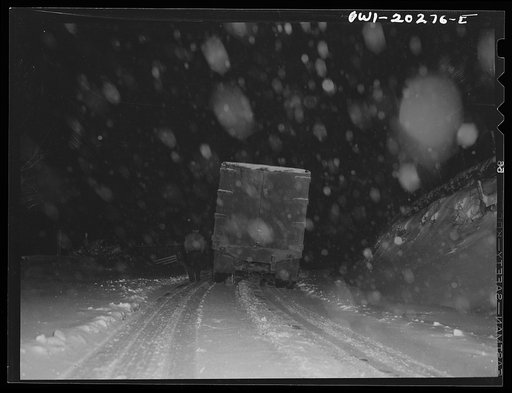 Untitled photo, possibly related to: Truck crossing the Blue Ridge Mountains in Tennessee during a snow storm