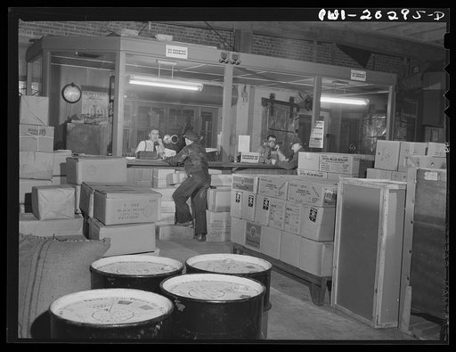 Baltimore, Maryland. Truck drivers at the dispatcher's office