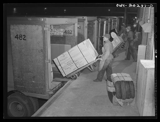 Baltimore, Maryland. Loading dock at the Davidson truck terminal