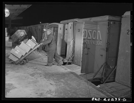 Baltimore, Maryland. Loading dock at the Davidson truck terminal