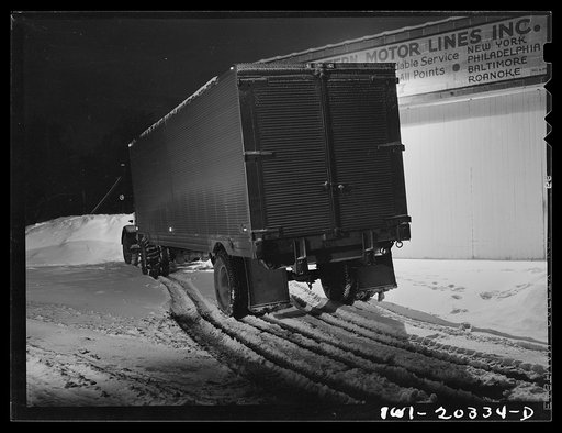 Boone, North Carolina. Truck stopped for refueling