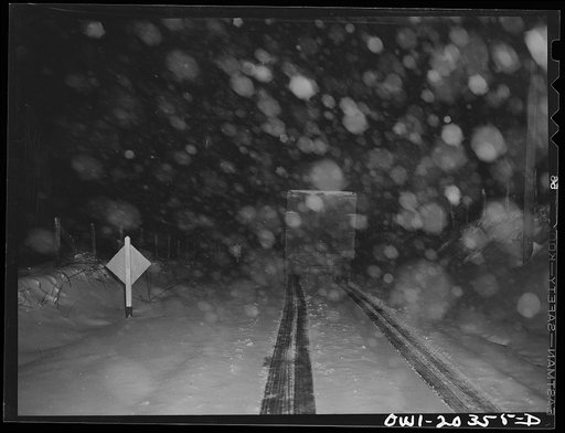 Untitled photo, possibly related to: Jim Fletcher driving through eastern Tennessee mountains during a snow storm