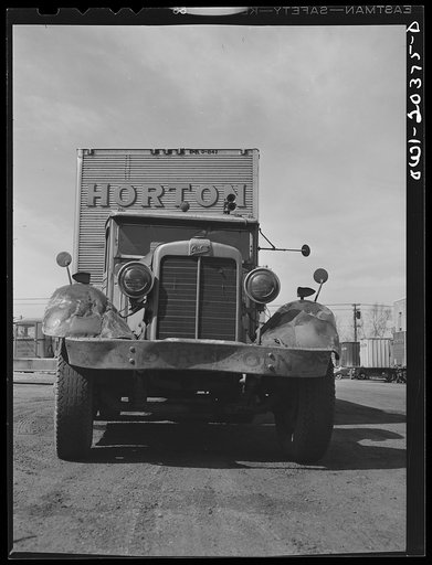 Baltimore, Maryland. A truck and trailer