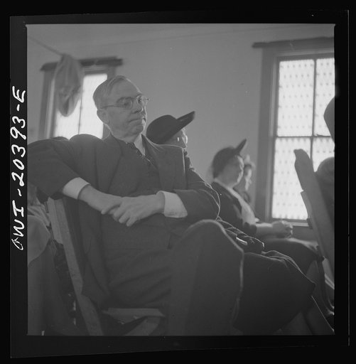 Untitled photo, possibly related to: Washington, D.C. Members of the congregation during services at the First Wesleyan Methodist church