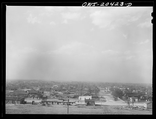 Clovis, New Mexico. A sandstorm over the town
