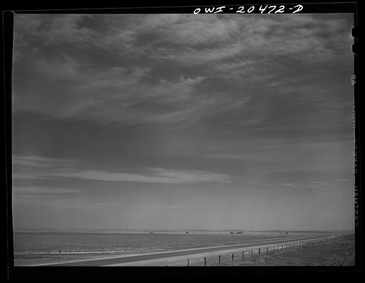 Untitled photo, possibly related to: Fort Sumner (vicinity), New Mexico. Landscape along the Atchison, Topeka and Santa Fe Railroad in the Pecos River Valley enroute to Vaughn, New Mexico