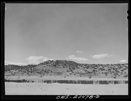 Mountainair (vicinity), New Mexico. Landscape along the Atchison, Topeka and Santa Fe Railroad