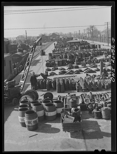 Albuquerque, New Mexico. Part of the Atchison, Topeka and Santa Fe Railroad store department. Over 35,000 different items are carried here