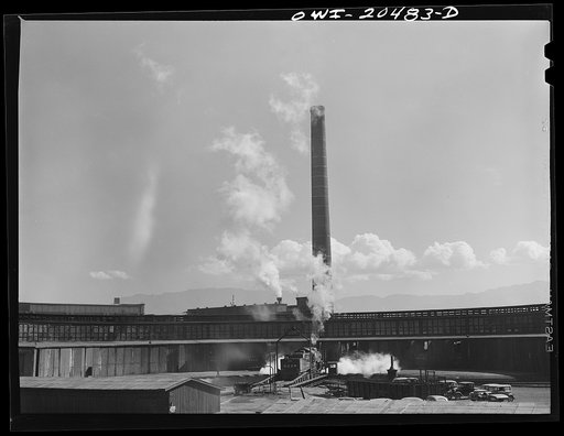 Untitled photo, possibly related to: Albuquerque, New Mexico. Engine on the turntable at the Atchison, Topeka, and Santa Fe Railroad roundhouse